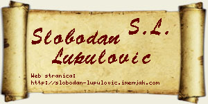 Slobodan Lupulović vizit kartica